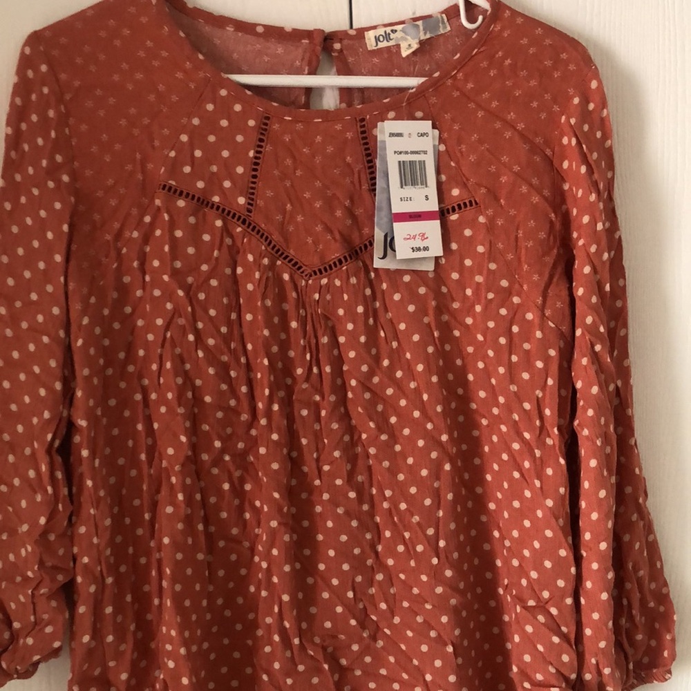 Women's jolt bloom fall Polka Dot blouse Top